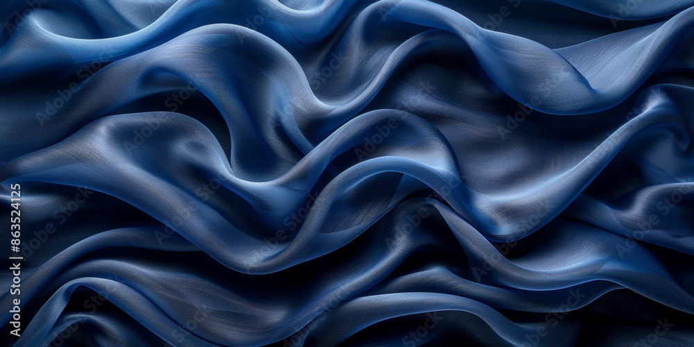 navy blue elegant abstract background silk satin fabric nice folds beautiful dark blue background wavy lines copy space navy blue elegant abstract background silk satin fabric nice folds beautiful dark blue background wavy lines copy space