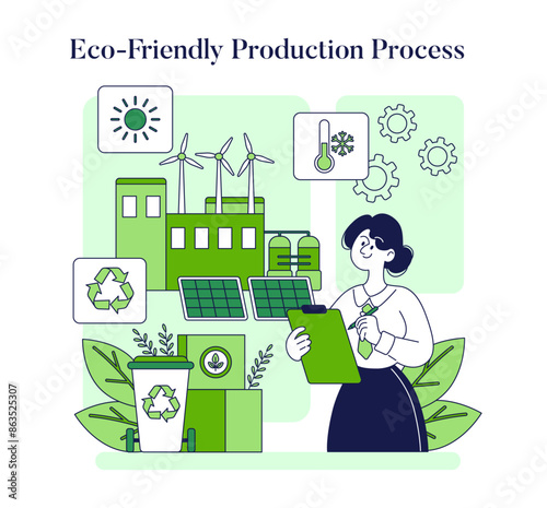 ethical cosmetics. Flat Vector Illustration