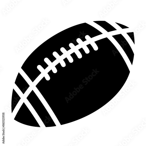 American football glyph icon
