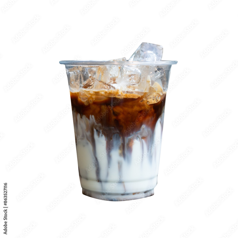 ice latte coffee in plastic cup ice latte coffee in plastic cup