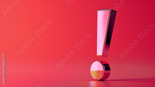 AI art, three-dimensional exclamation mark background