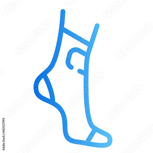 ankle brace gradient icon