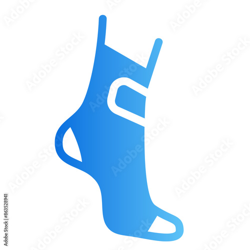 ankle brace gradient icon