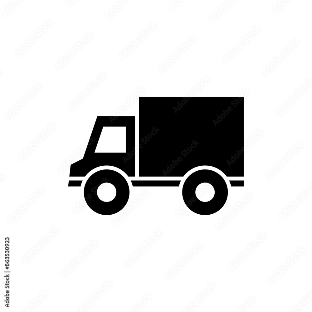 Truck icon on white background. Truck icon on white background.