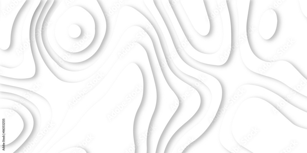 Abstract 3D background creative pattern in illustration with white color design in papercut. Topographic canyon geometric map relief texture. Vector art Abstract 3D background creative pattern in illustration with white color design in papercut. Topographic canyon geometric map relief texture. Vector art