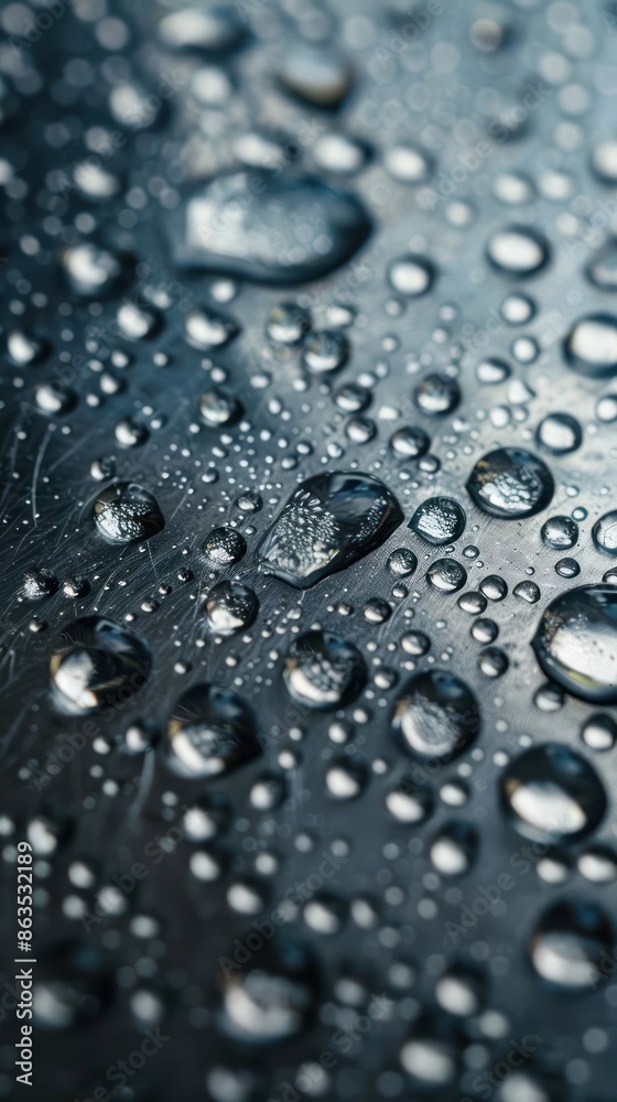 Delicate Elegance, Raindrops' Silhouette on an Absorptive Canvas Delicate Elegance, Raindrops' Silhouette on an Absorptive Canvas