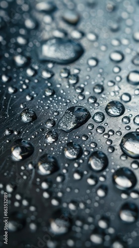 Wallpaper Mural Delicate Elegance, Raindrops' Silhouette on an Absorptive Canvas Torontodigital.ca