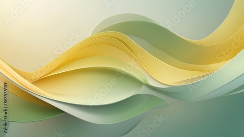 Elegant Soft Gradient Background with Pastel Green and Yellow