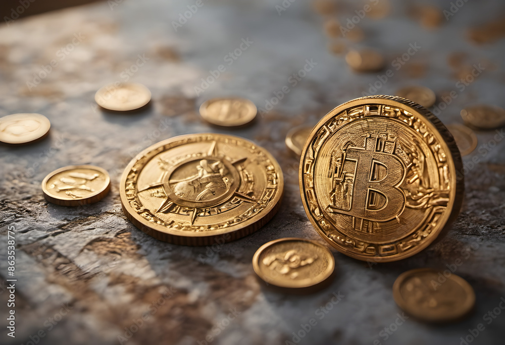 pile of bit coin image background banner pile of bit coin image background banner