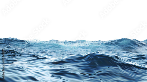 Fototapeta Naklejka Na Ścianę i Meble -  Ocean water sea surface on transparent background