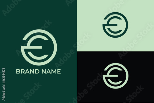 letter CE finance business logo, investment logo, growth logo, credit logo, letter E Financial logo, E C trade marketing logo design vector. company, corporate, business, finance, 