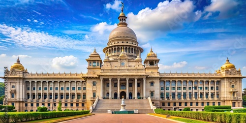 Government building in Bangalore, India, hosting the state legislature sessions, Vidhana Soudha, Bangalore photo