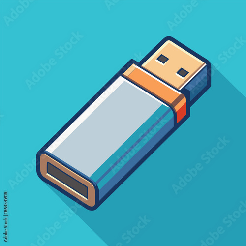 USB symbol Web-based isometric depiction of a USB vector icon

