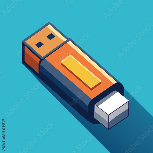 USB symbol Web-based isometric depiction of a USB vector icon
