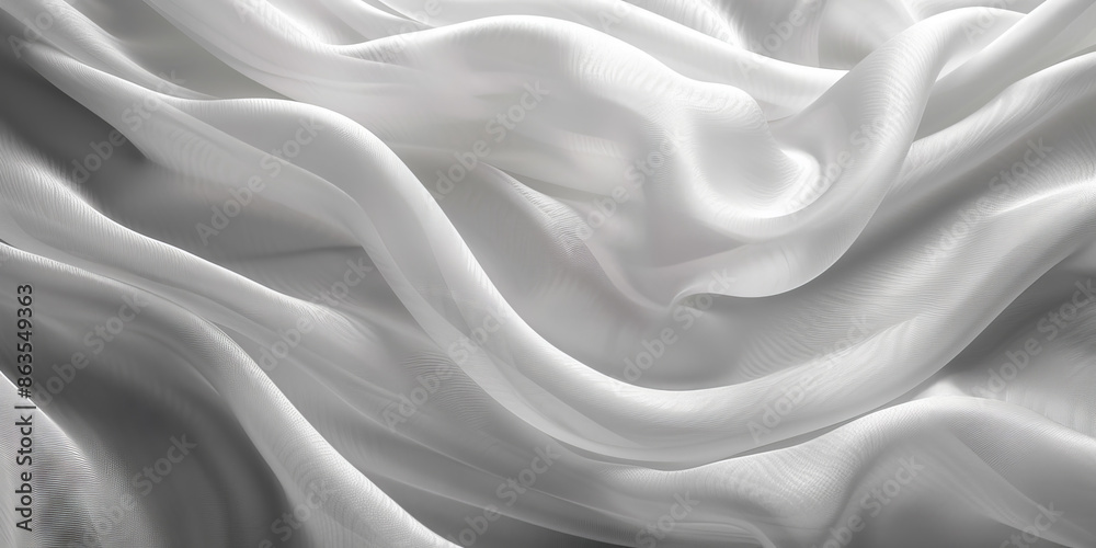 Fototapeta premium background texture fabric soft white blurred abstract calm peaceful shine movement natural graphic satin silky material effect ripple fashion elegant fold smooth beauty new textile luxurious silk 