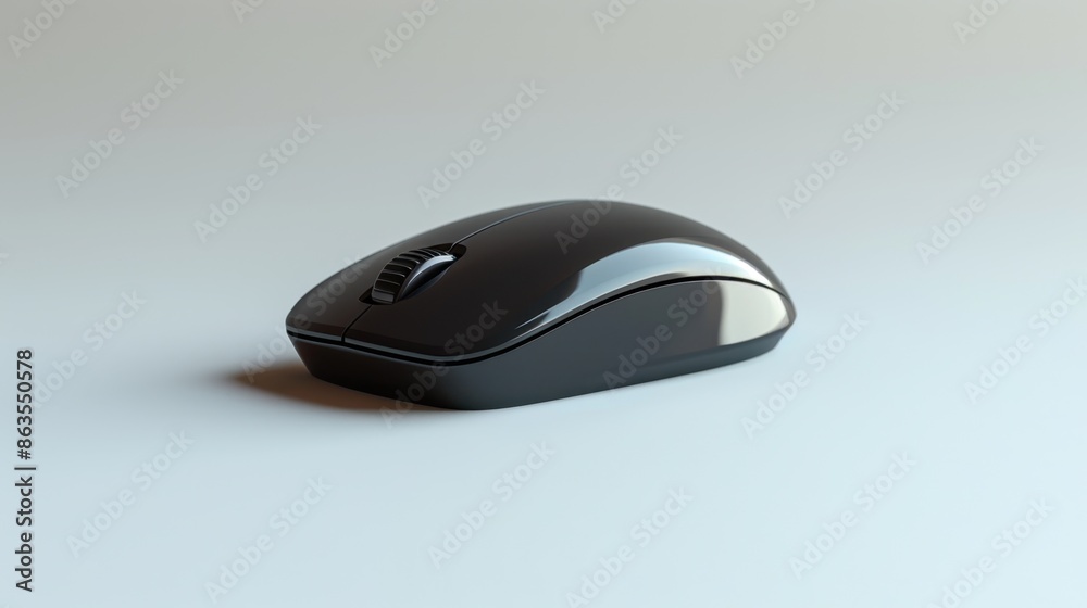A wireless mouse with a minimalist design on a plain background, showcasing its simplicity and modernity.