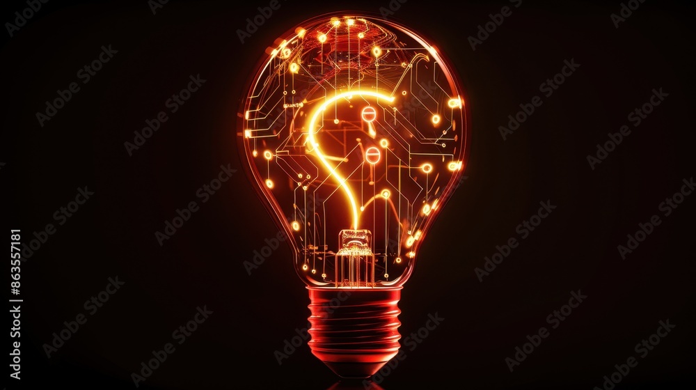 Illuminated light bulb with circuit design Illuminated light bulb with circuit design