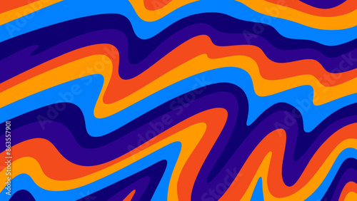 abstract colorful background waves seamless pattern