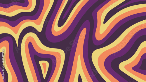 Purple orange abstract background with waves seamless pattern	