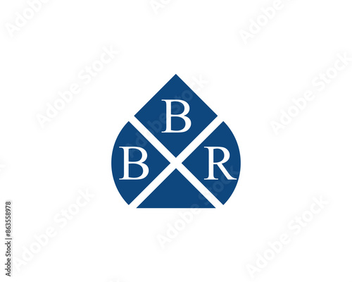 BBR logo design vector template photo