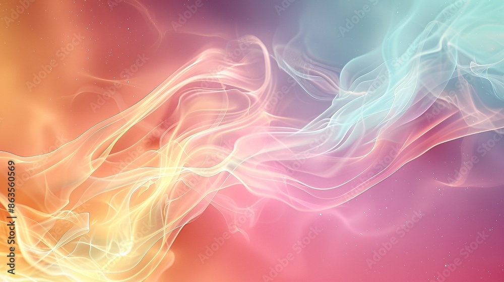 Fototapeta premium A colorful, abstract painting of a wave with a rainbow in the middle