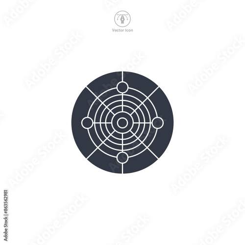Chakra Icon symbol vector illustration isolated on white background