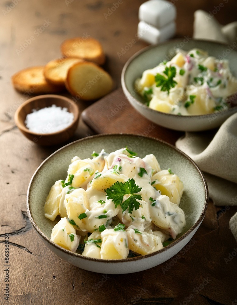 Fresh homemade creamy potato salad Fresh homemade creamy potato salad