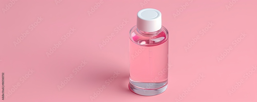 Glossy nail polish remover on a vibrant pink background, emphasizing effective and gentle nail care Glossy nail polish remover on a vibrant pink background, emphasizing effective and gentle nail care