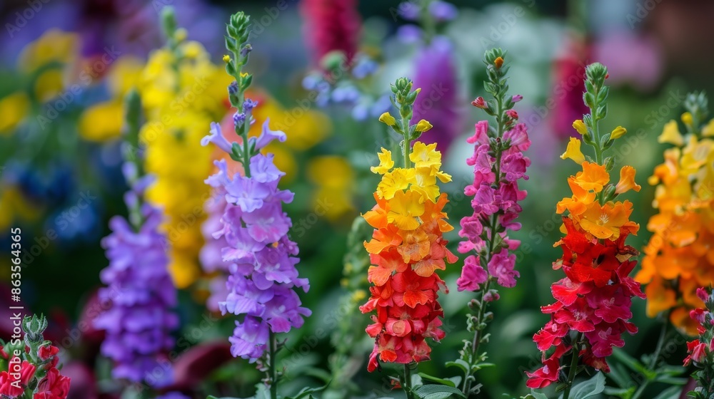 Obraz premium Snapdragon Flowers in Spring 
