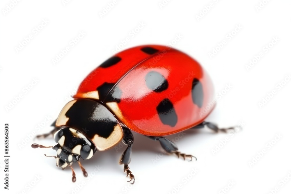Close-up of a Ladybug Isolated on White Background Close-up of a Ladybug Isolated on White Background