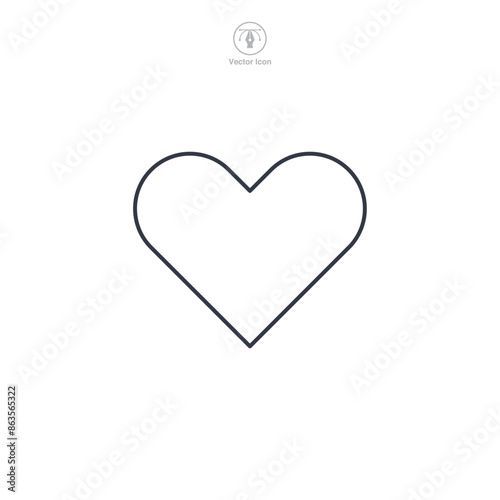 Heart Icon symbol vector illustration isolated on white background