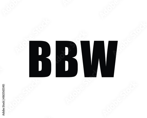 BBW logo design vector template