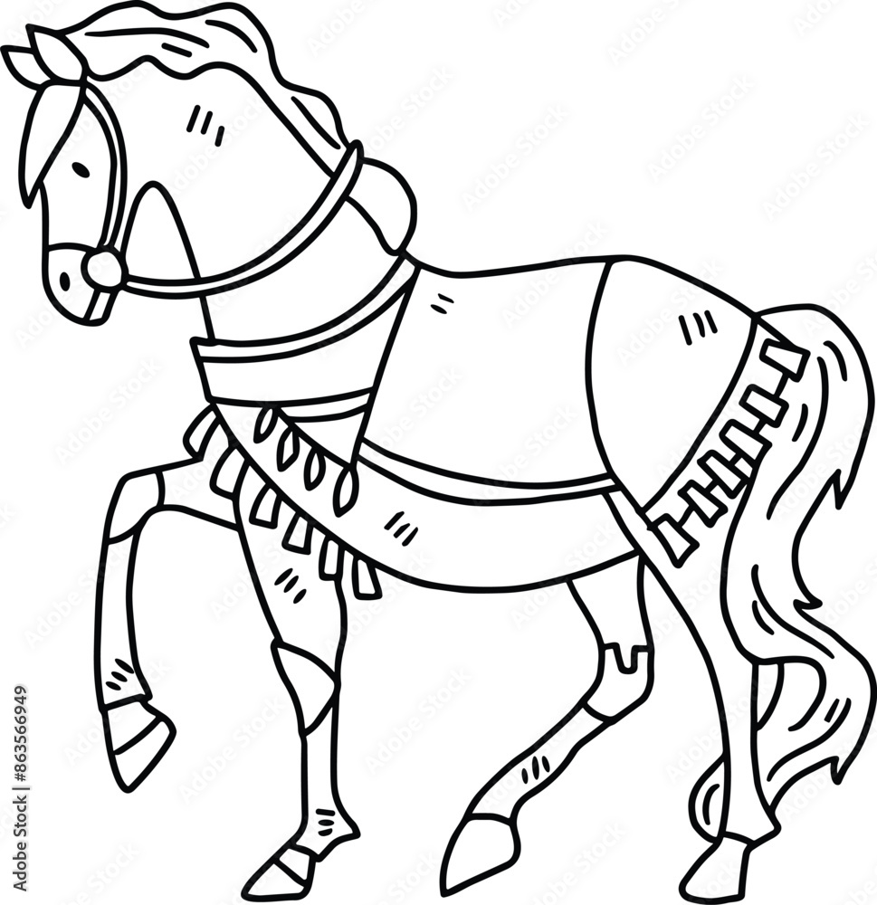 A horse is standing with its legs spread wide and its head down A horse is standing with its legs spread wide and its head down