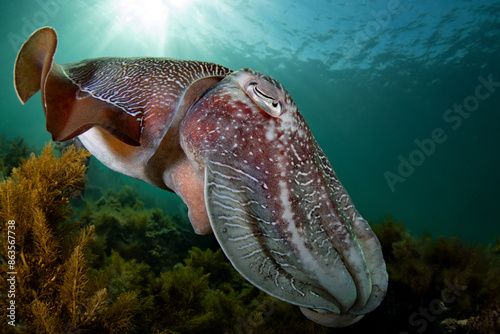 Obraz na plátně Australian Giant Cuttlefish migration