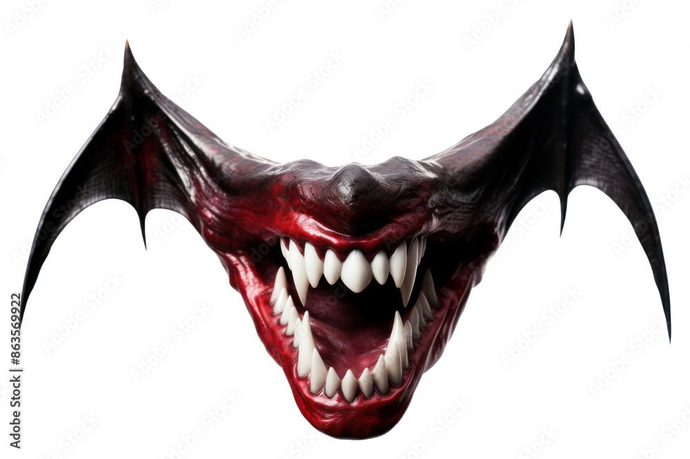Naklejka premium PNG Vampire teeth white background aggression.