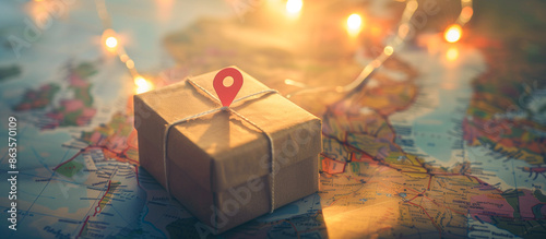 gift parcel box, Online delivery service concept