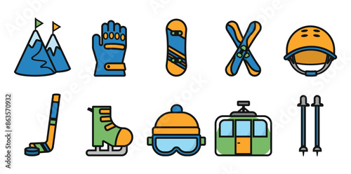Winter Sports Icon Set
