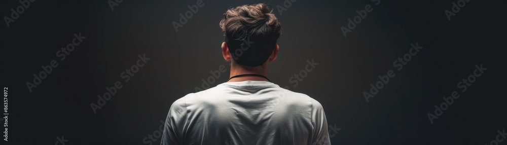 man standing on solid background man standing on solid background
