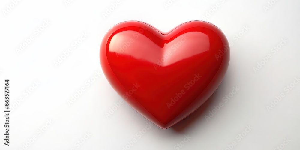 Vibrant red hearts on a white background, love, passion, romantic, Valentine's Day, emotion, romance, affection Vibrant red hearts on a white background, love, passion, romantic, Valentine's Day, emotion, romance, affection