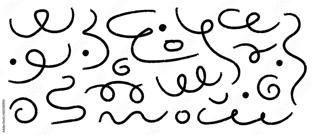 Crayon pencil texture squiggles, lines black colors. Transparent backdop Crayon pencil texture squiggles, lines black colors. Transparent backdop