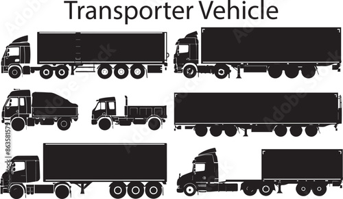 Transporter Abstract Silhouette Vector Graphics Pack