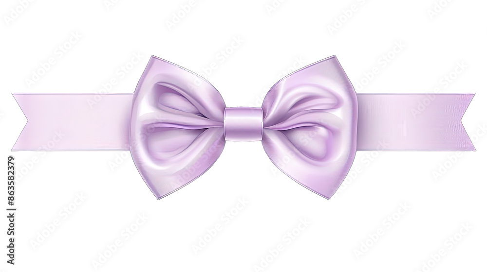 Elegant Lavender Satin Ribbon Bow on Black Background Elegant Lavender Satin Ribbon Bow on Black Background