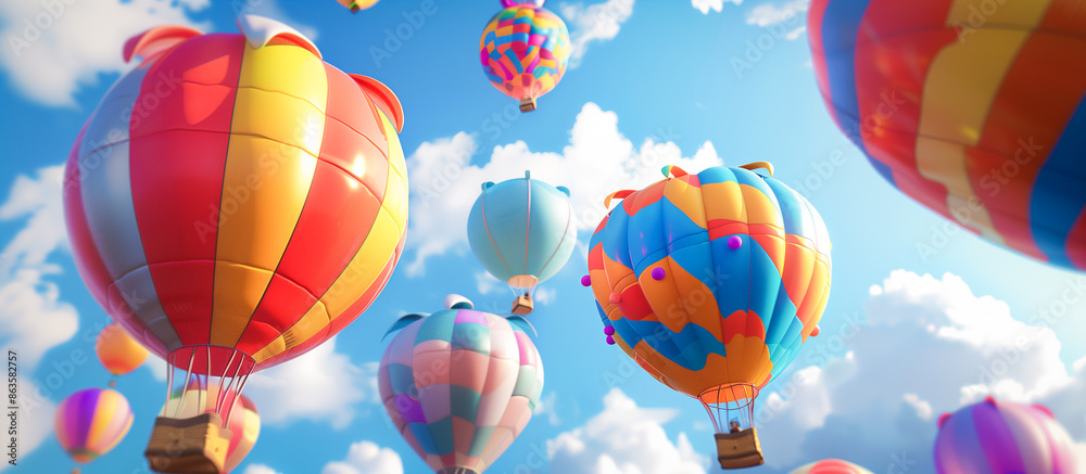 colorful ballon air on summer colorful ballon air on summer