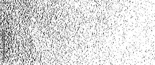 Gritty grunge gradient texture. Grain photocopy overlay background. Distress noise surface with dust, sand, particles, specks, speckles. Rough dirty granule lino backdrop of concrete, cement. Vector