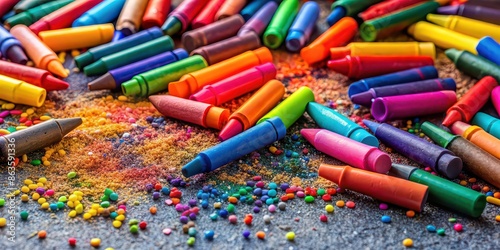 Colorful crayons scattered on the ground , crayons, scattered, colorful, art supplies, creativity, school, education, colored