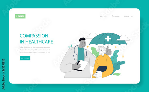 Compassion Focused Therapy. Flat Vector Illustration