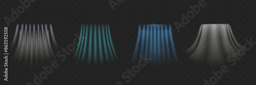 Abstract light blowing effect from air conditioner, air purifier or humidifier. Air conditioner with cold wind effect. Wind Wave Effect.