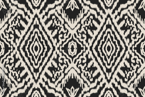 Seamless pattern ethnic design, ikat seamless pattern, ikat art. beautiful hand drawn Design for textile and printin gethnic pattern.beautiful pattern. folk embroidery,bohemian style, abstract art	