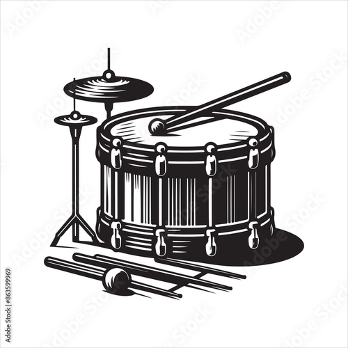 Musical instrument drum vector