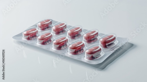 Transparent blister pack of medicine pills